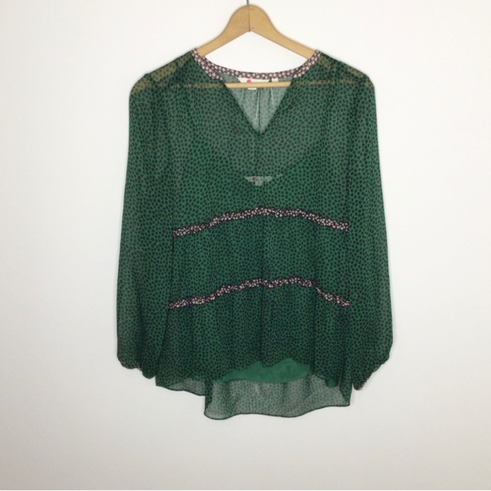 Boden green floral blouse with cami size 14💕 ❤️